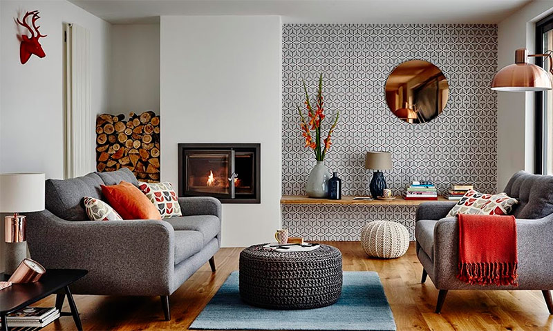 Salon dans une maison privée