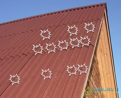 Violation de la technologie d'installation d'onduline