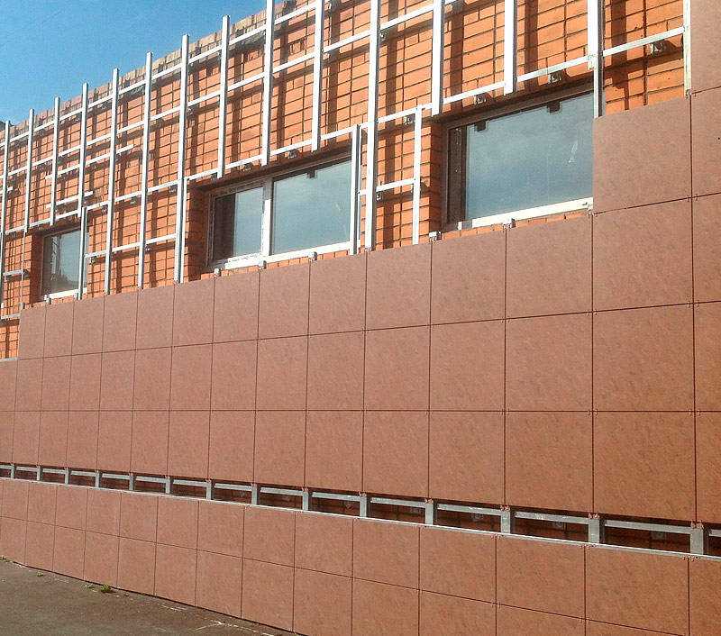 Utilisation de grès cérame pour la décoration extérieure