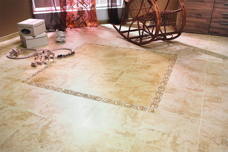 Carreau de porcelaine émaillée