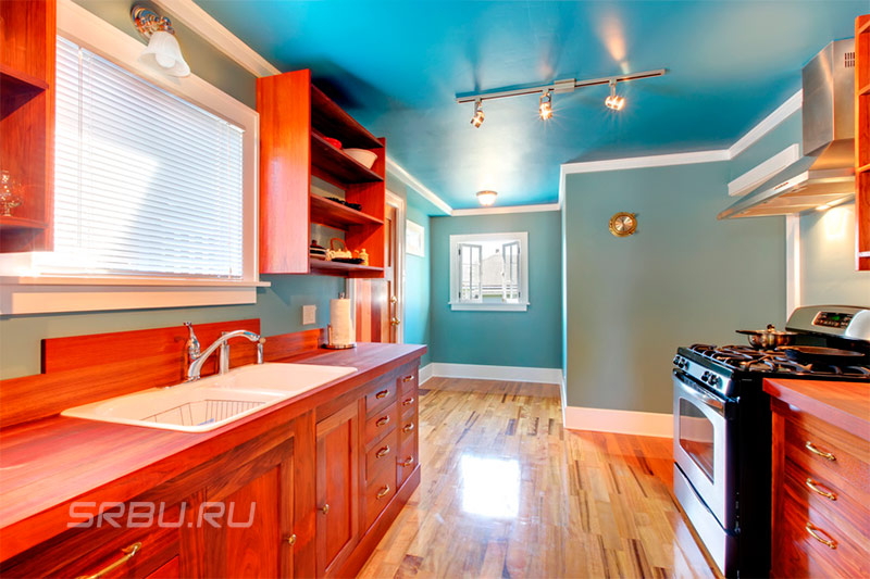 Peindre pour le plafond dans la cuisine