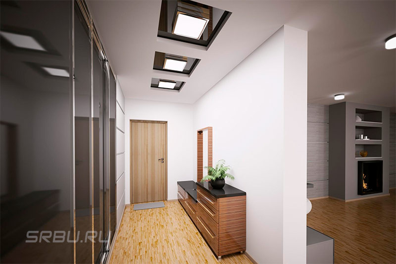 Peindre le plafond dans le couloir