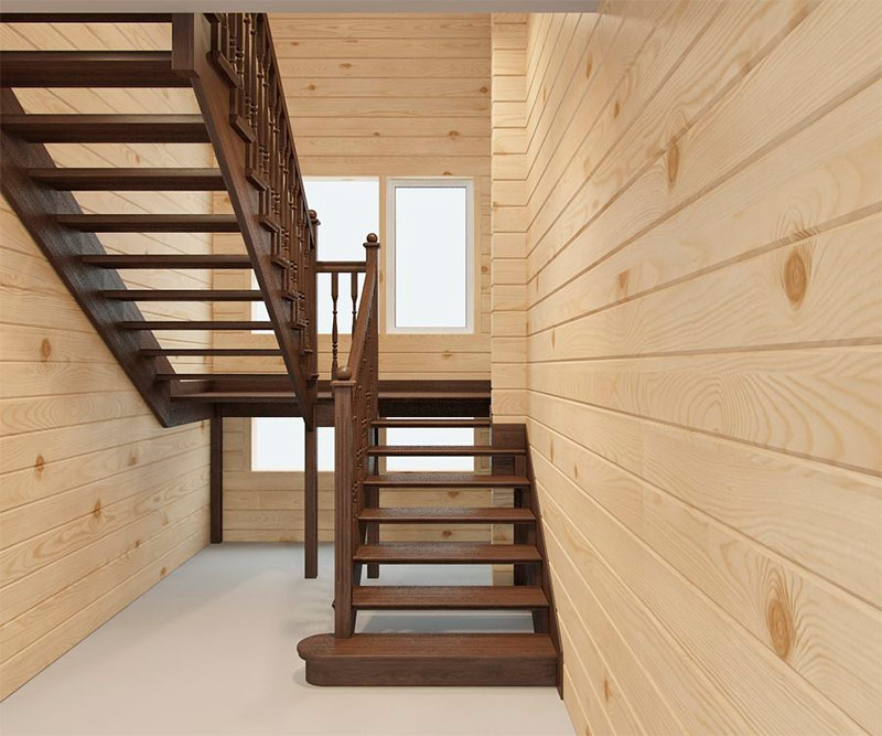 Escalier en forme de U