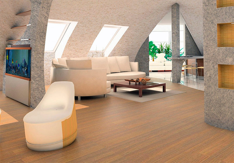 Papier peint liquide sur des surfaces courbes