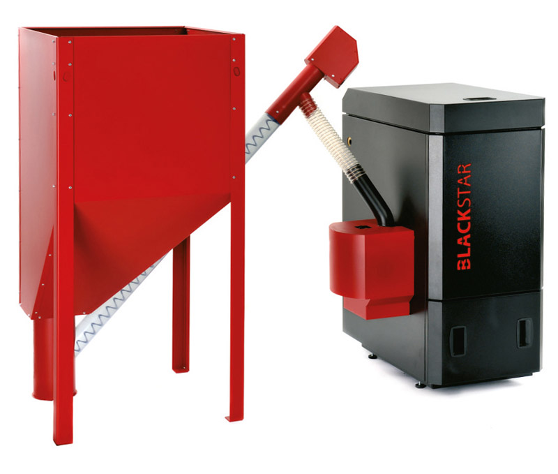 Trémie connectée à la chaudière