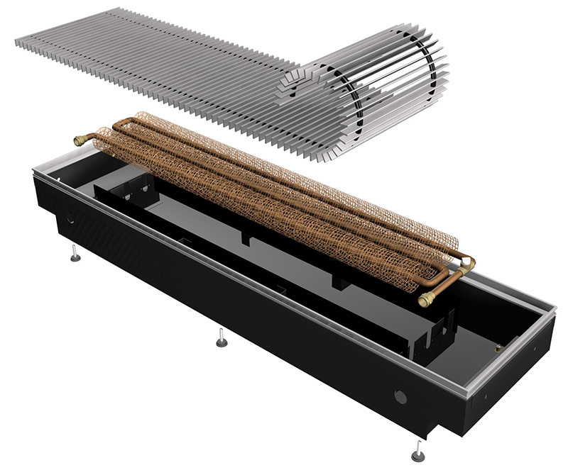 Convecteur d'eau avec échangeur à fil