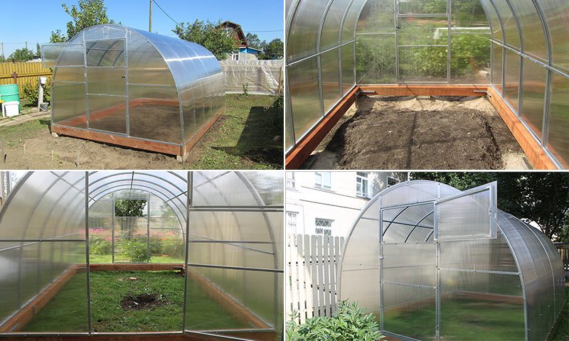 Serre prête à l'emploi - commentaires sur les bases et les gouttelettes des serres