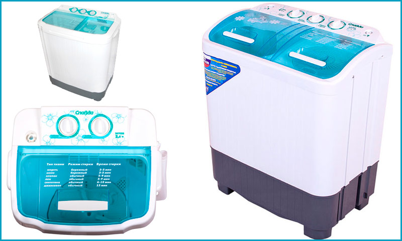 Machines à laver Slavda - Examens des machines de type mécanique