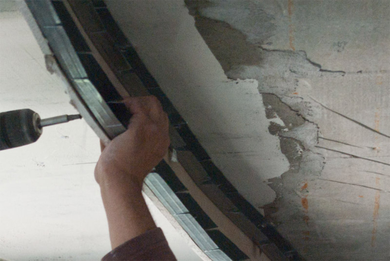 Fixation du profilé inférieur