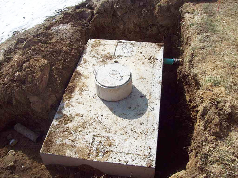 Puisard monolithique en béton armé