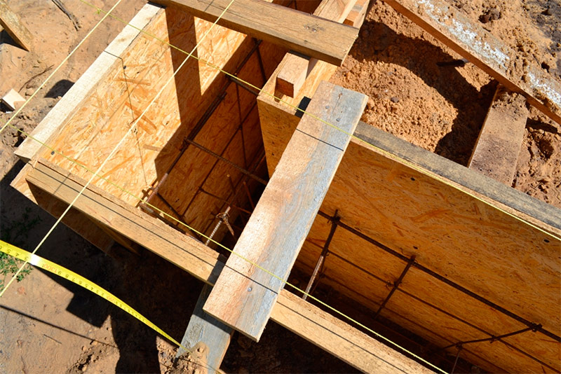 Coffrage à partir de panneaux OSB