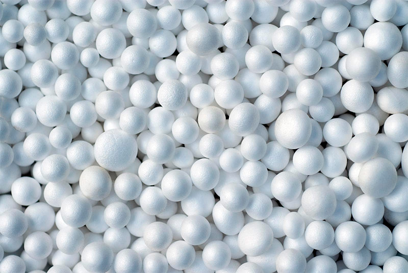 Granules de polystyrène expansé agrandi