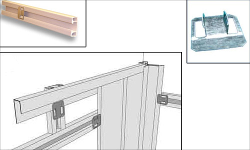 Fixation des panneaux sur un profilé en plastique