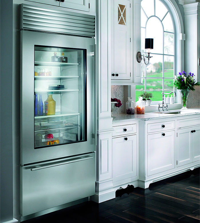 Frigo avec portes transparentes